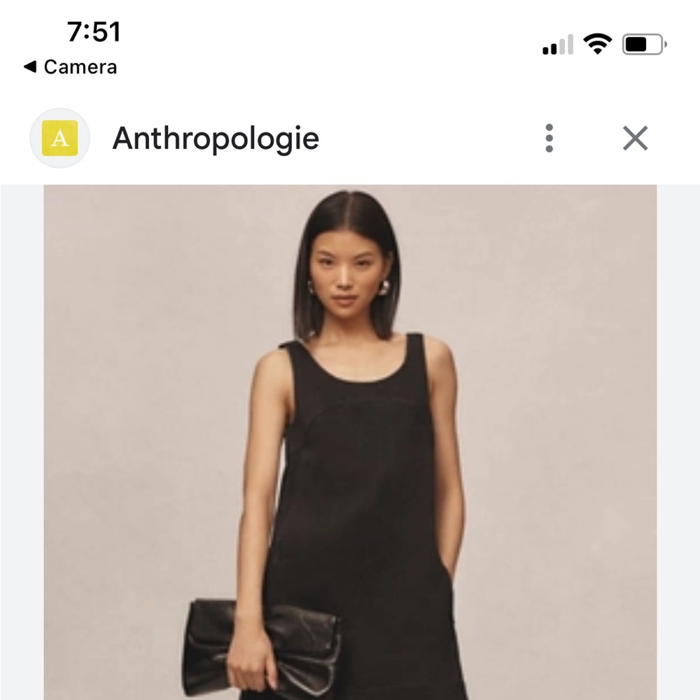 Pilcro Black Denim Shift Dress